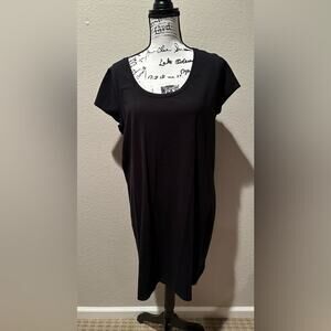 Isaac Mizrahi black tee shirt dress sz L